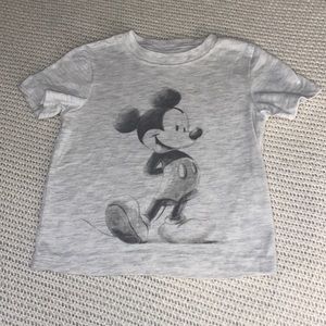 New w/o tags, light grey vintage Mickey Mouse tee, size 12 months